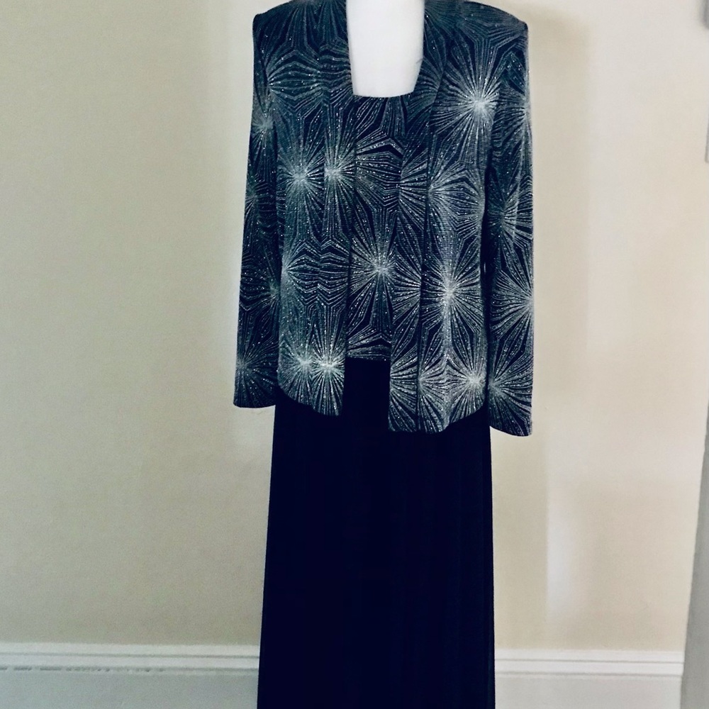 Long Formal Navy Gown by Cachet